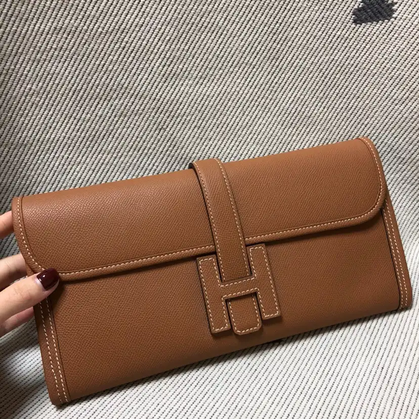 Rep ladies Cheap HERMES JIGE 29CM CLUTCH ALL HANDMADE 0122