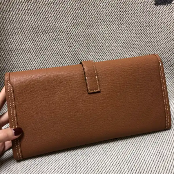 Rep ladies Cheap HERMES JIGE 29CM CLUTCH ALL HANDMADE 0122