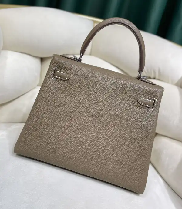 Cheap HERMES KELLY 25CM ALL HANDMADE TOGO LEATHER 0205